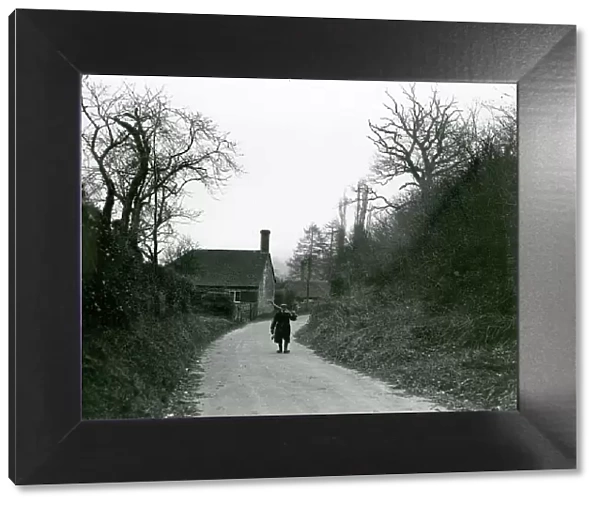 James Whittington in the lane at Upperton, March 1934