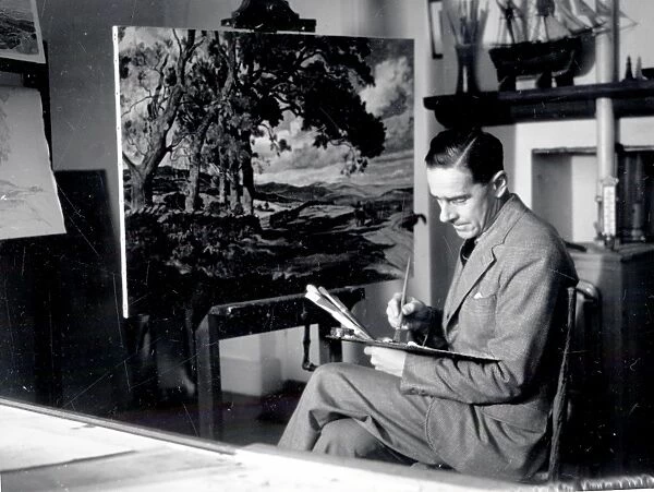The artist at work - December 1945