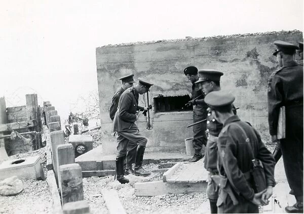 Duke of Gloucester inspecting the sea defences, Bognor Regis 1940