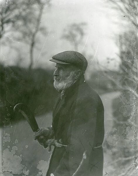 Jimmy Whittington, Little River Farm [with bill-hook cutting faggots], February 1934