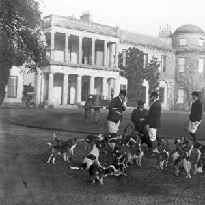Huntsmen and Hounds in front of Goodwood House