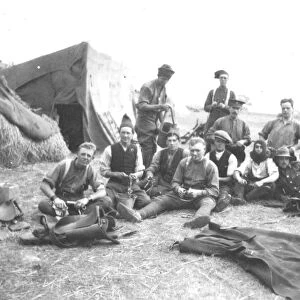 RSR 16th Battalion, Sussex Yeomanry, at camp in hayfield