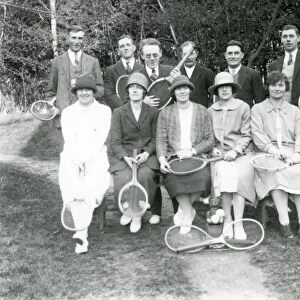 Tennis party, Coldwaltham, 1927