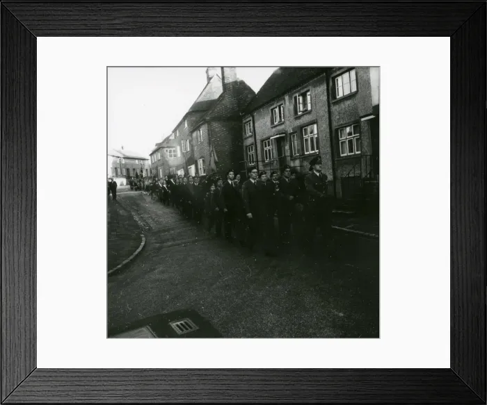 Framed Print : March in Petworth for Remembrance Sunday, 10 November 1963 Framed Print : March in Petworth for Remembrance Sunday, 10 November 1963