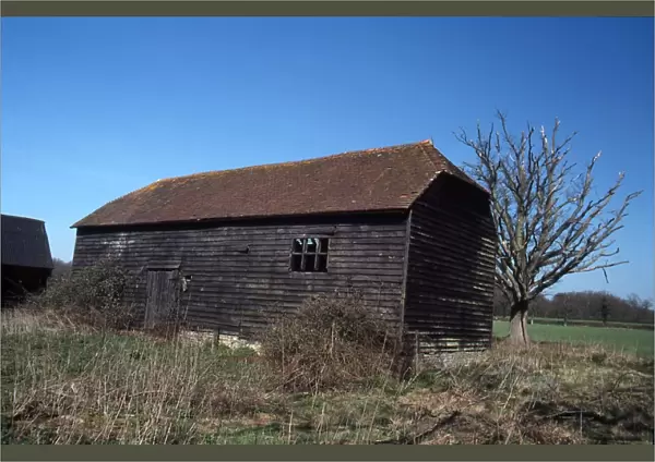 Wooden barn at Matchetts, Coolham, West Sussex