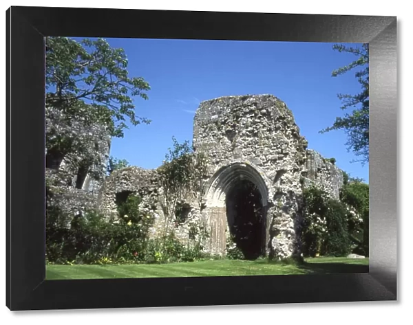 View of the Amberley Castle ruins, West Sussex