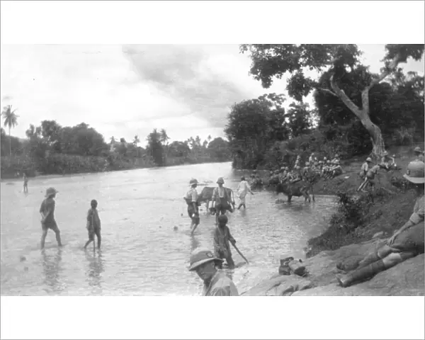 RSR 2  /  6th Battalion, River Scene, Closepet, India 1916