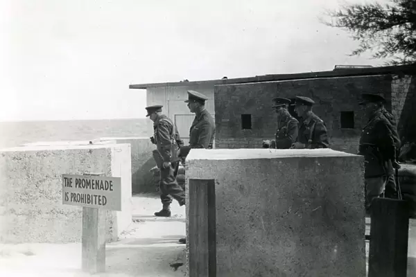 Duke of Gloucester inspecting the sea defences, Bognor Regis 1940