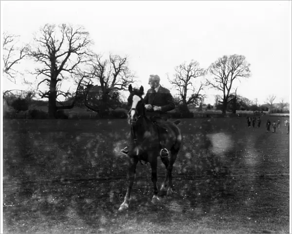 Man riding at the Royal Sussex Regt. Barracks at the Broyle, Chichester, April 1935