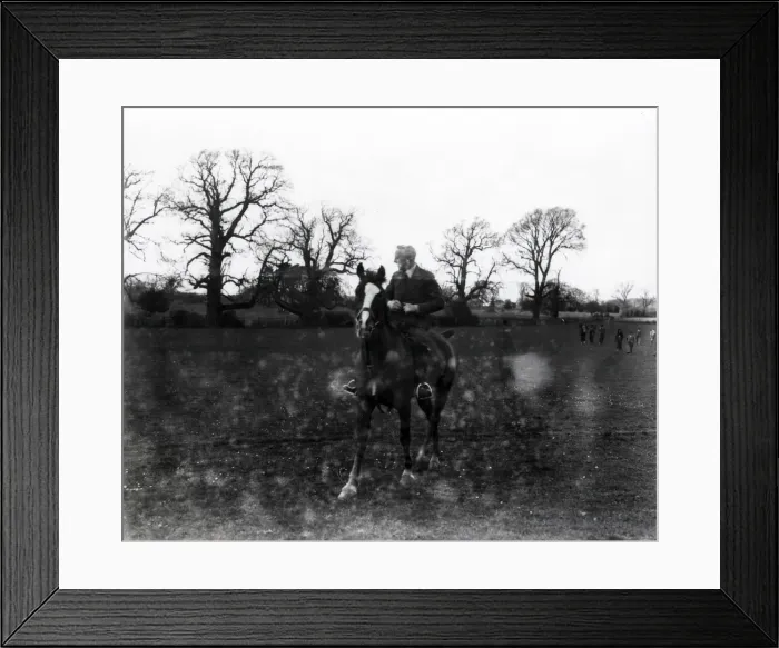 Framed Print : Man riding at the Royal Sussex Regt. Barracks at the Broyle, Chichester, April 1935 Framed Print : Man riding at the Royal Sussex Regt. Barracks at the Broyle, Chichester, April 1935