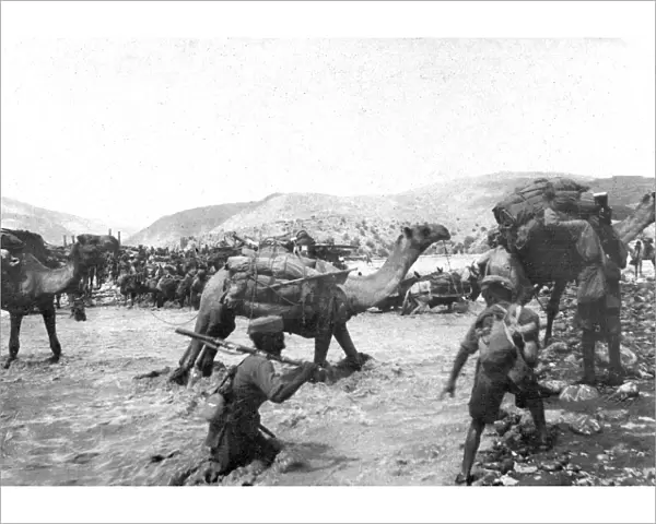 RSR 2  /  6th Battalion, Native Transport fording Zam River, 1917