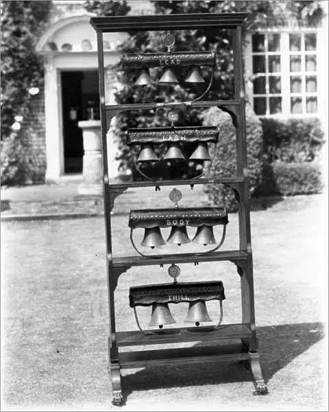 Du Cane - Horse Brasses and bells on a display unit, July 1937