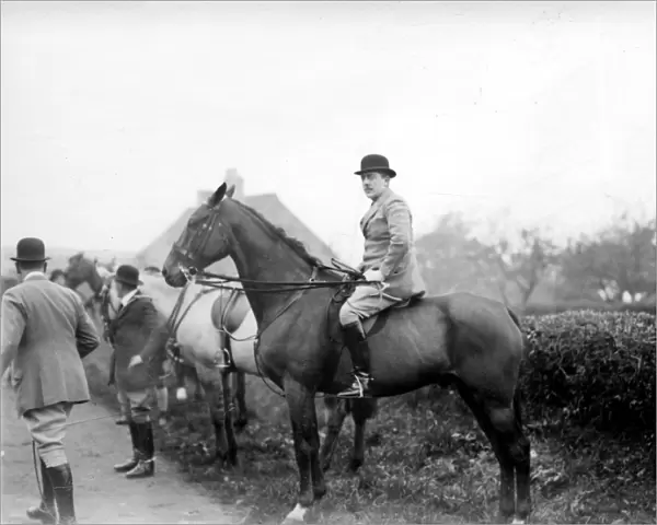 3rd Lord Cowdray - Lord Cowdray astride horse, c1933