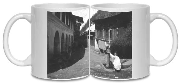 RSR 2  /  6th Battalion, Street scenes - Water Tap, Chamba 1918