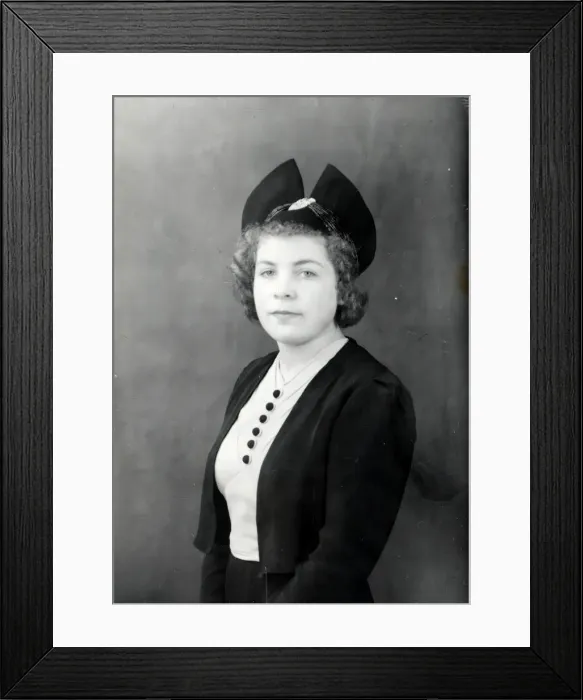 Framed Print : Portrait of a young woman - December 1938 Framed Print : Portrait of a young woman - December 1938