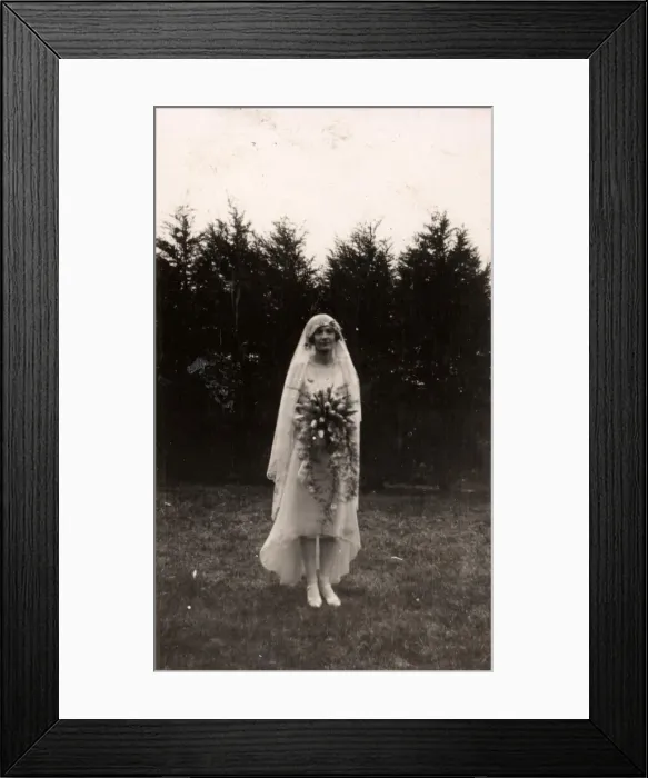 Framed Print : Bride on Wedding Day, 1920s