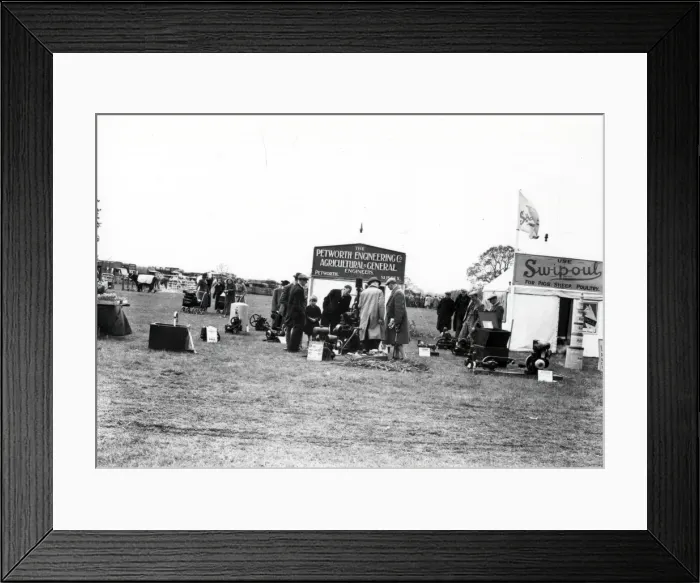 Framed Print : Loxwood Show - Petworth Engineering Stand - May 1939 Framed Print : Loxwood Show - Petworth Engineering Stand - May 1939