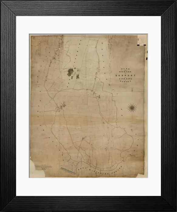 Framed Print : Earnley tithe map, 1845 Framed Print : Earnley tithe map, 1845