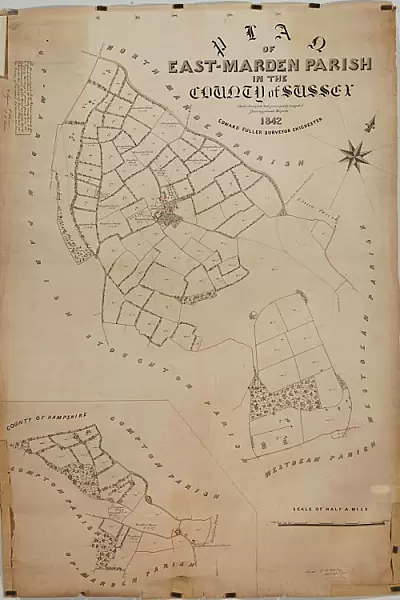 East Marden tithe map, 1842