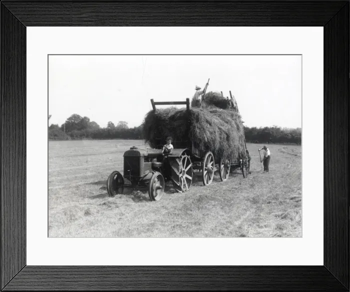 Framed Print : Hay Cart at Balls Cross - about 1939 Framed Print : Hay Cart at Balls Cross - about 1939