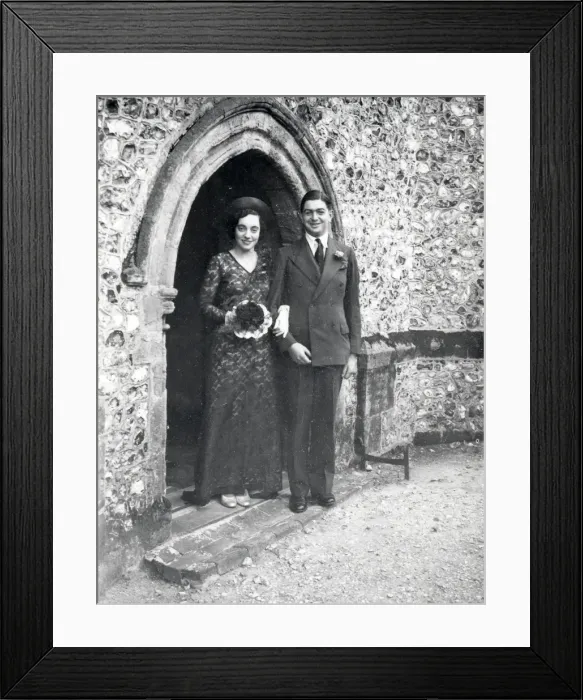 Framed Print : Bride & Groom - September 1939 Framed Print : Bride & Groom - September 1939