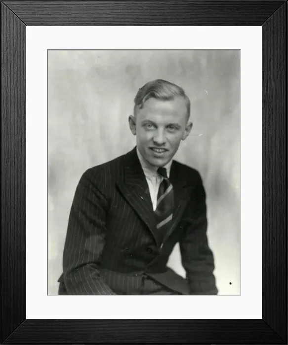 Framed Print : Portrait of a young man - October 1939 Framed Print : Portrait of a young man - October 1939