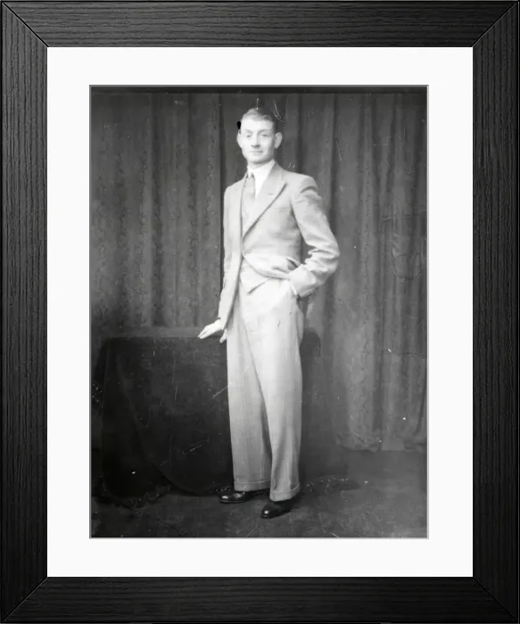 Framed Print : Portrait of a young man - January 1940 Framed Print : Portrait of a young man - January 1940