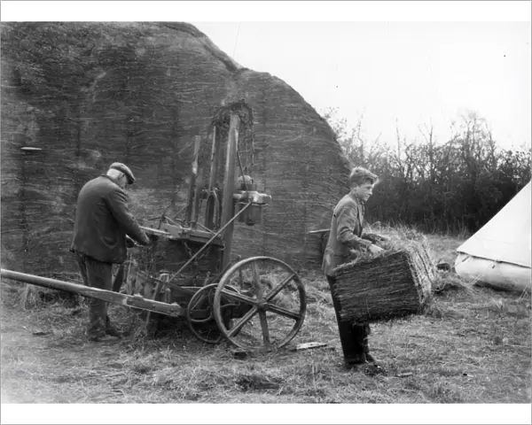 Hay tying - March 1940