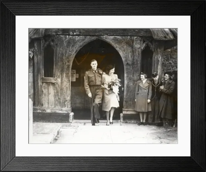 Framed Print : Wartime Wedding - March 1940 Framed Print : Wartime Wedding - March 1940