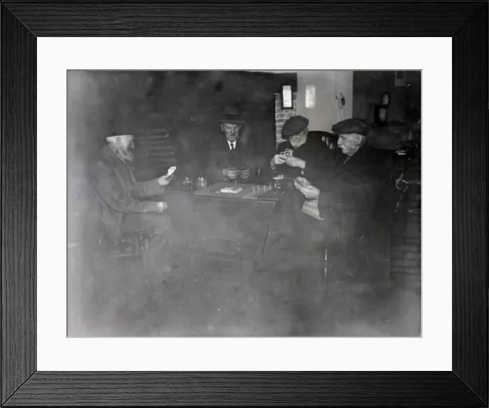 Framed Print : Duncton Boys at Cribbage - November 1940 Framed Print : Duncton Boys at Cribbage - November 1940
