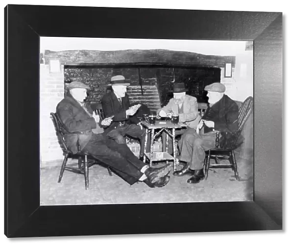 Duncton old men at cribbage - December 1940