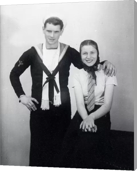 Portrait of a Sailor and his girl - about 1941