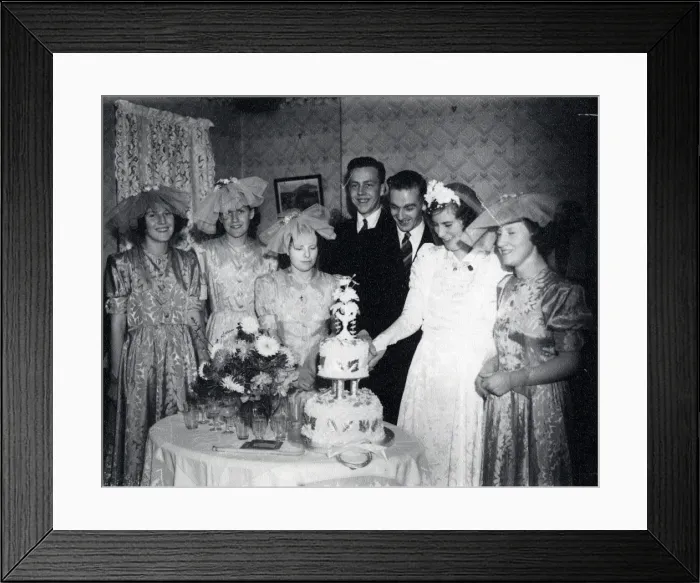 Framed Print : Wedding Group - October 1941 Framed Print : Wedding Group - October 1941