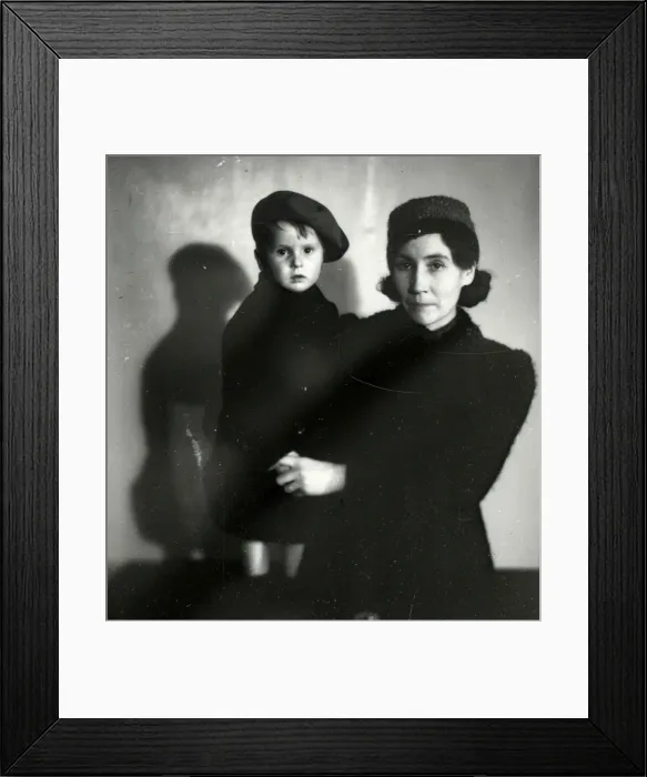 Framed Print : Portrait of a mother and child -December 1941 Framed Print : Portrait of a mother and child -December 1941