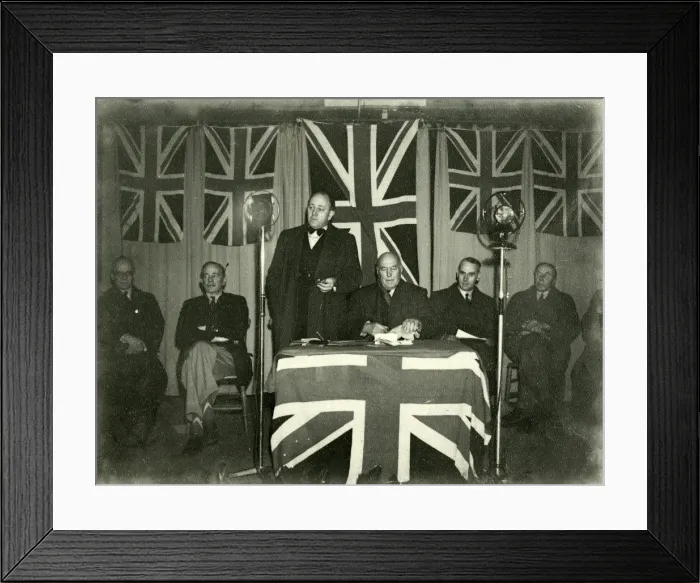 Framed Print : Petworths Warships Week'Opening - about 1942 Framed Print : Petworths Warships Week'Opening - about 1942
