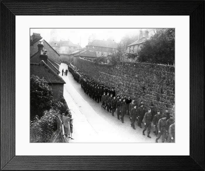 Framed Print : Petworth School Bombing - Procession - September 1942 Framed Print : Petworth School Bombing - Procession - September 1942