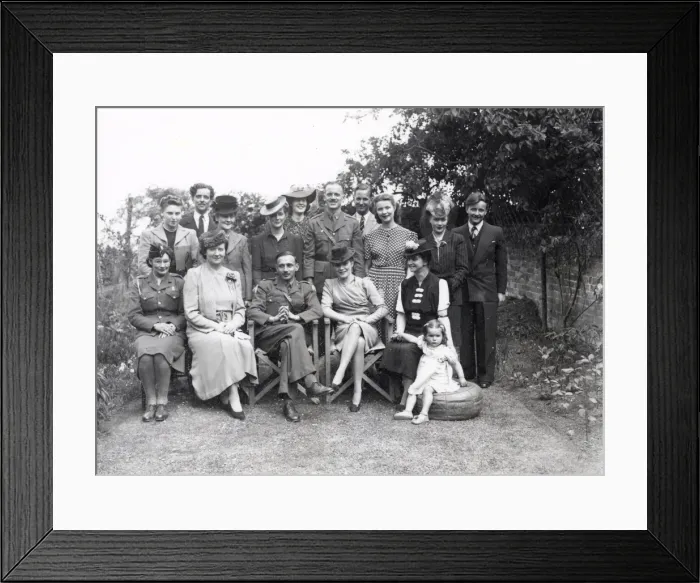 Framed Print : Wedding Group - about June 1943 Framed Print : Wedding Group - about June 1943