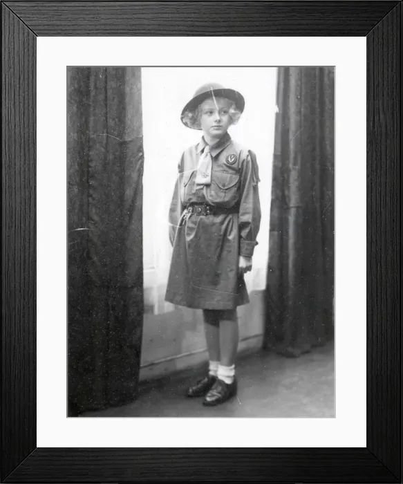 Framed Print : Portrait of a young Girl Guide - 1 December 1943 Framed Print : Portrait of a young Girl Guide - 1 December 1943