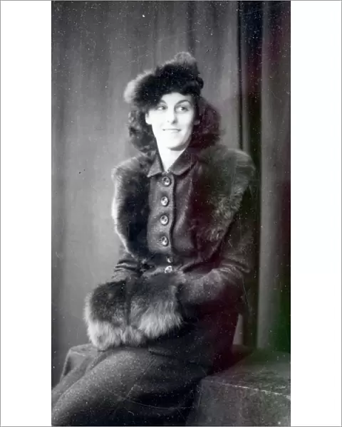 Portrait of a woman in furs - 19 Jan 1944
