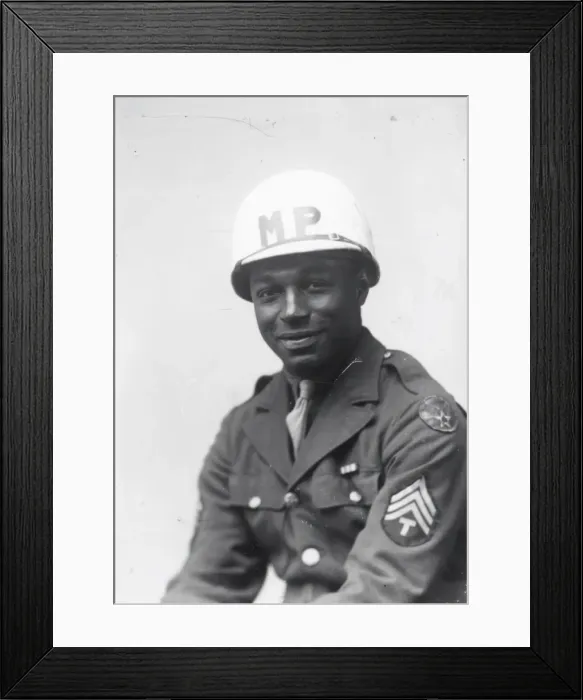 Framed Print : Portrait of a US Army Policeman - May 1944 Framed Print : Portrait of a US Army Policeman - May 1944