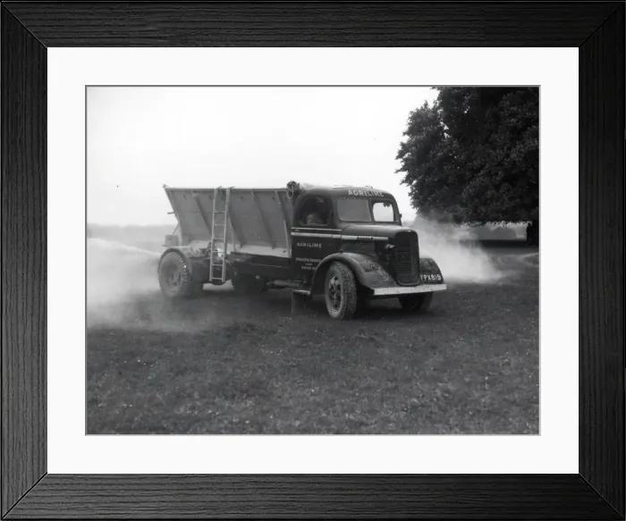 Framed Print : Agri-Lime Spreading Service - May 1944 Framed Print : Agri-Lime Spreading Service - May 1944