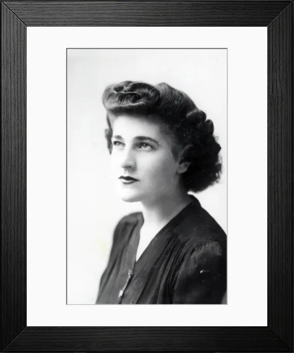 Framed Print : Portrait of a young woman - August 1944 Framed Print : Portrait of a young woman - August 1944