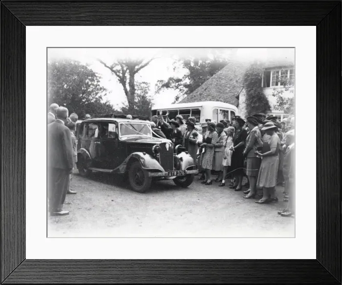 Framed Print : Bridal Car - September 1944 Framed Print : Bridal Car - September 1944