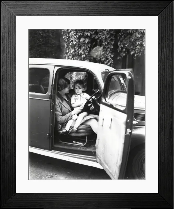 Framed Print : Can I drive?'- October 1944 Framed Print : Can I drive?'- October 1944