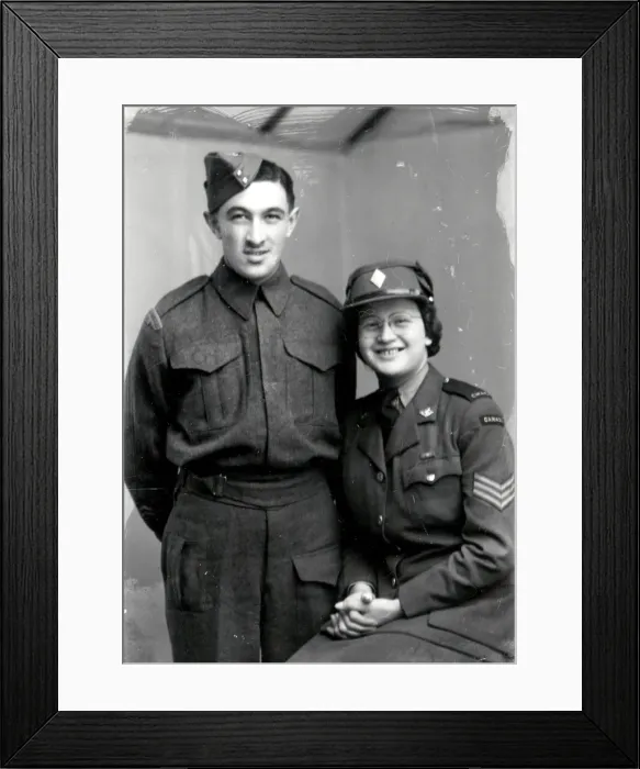 Framed Print : My sister outranks me! - February 1945 Framed Print : My sister outranks me! - February 1945