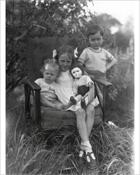 Portrait of three children - 22 April 1945