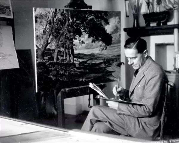 The artist at work - December 1945