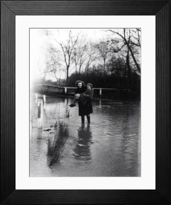 Framed Print : Floods at Kirdford - January 1946 Framed Print : Floods at Kirdford - January 1946