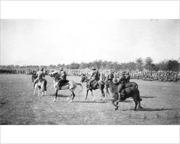 RSR 2  /  6th Battalion, Polo on mules with hockey sticks, Burhan Camp