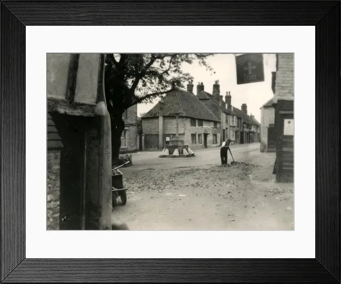 Framed Print : Alfriston Village - 15 October 1947 Framed Print : Alfriston Village - 15 October 1947